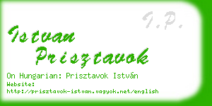 istvan prisztavok business card