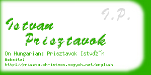 istvan prisztavok business card